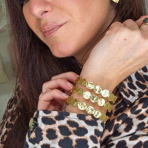 B70721 Bracelet manchette mini pièce - Karine Sultan