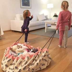 Tapis de jeu transformable en sac de rangement de jouets