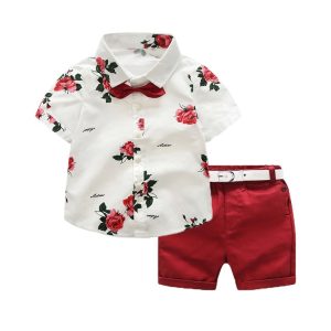Ensemble garçon casual – Chemise avec bermuda été / automne