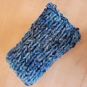 Coussin ou zafu bleu