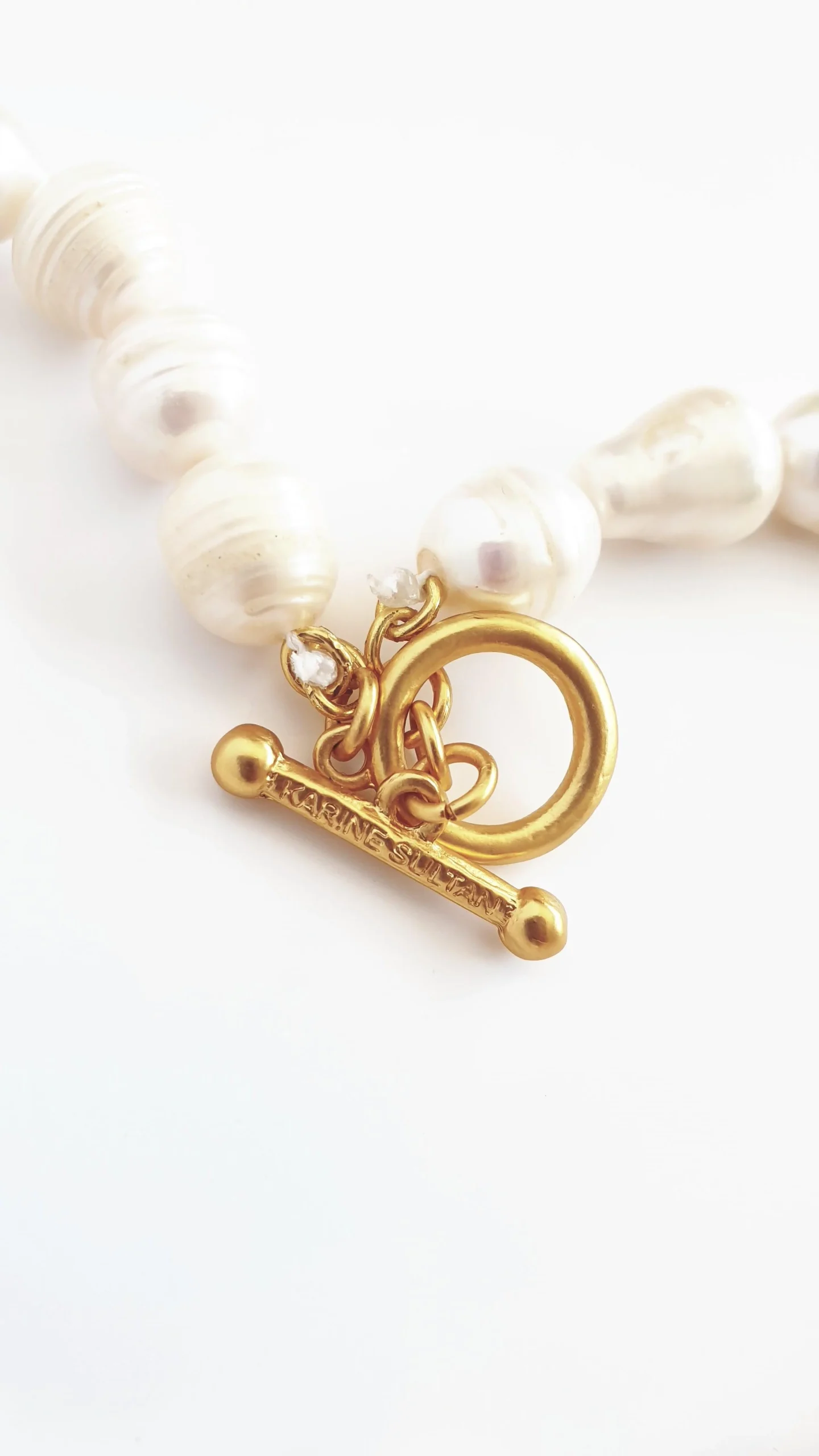 N74611 Collier perles et pendentif cœur - Karine Sultan – Image 5