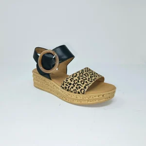 64.550 Cuir/Nubuck Noir/Leopard