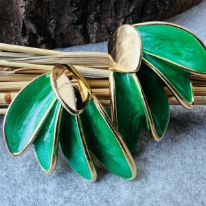 Boucles d’oreilles EMY feuilles colorées
