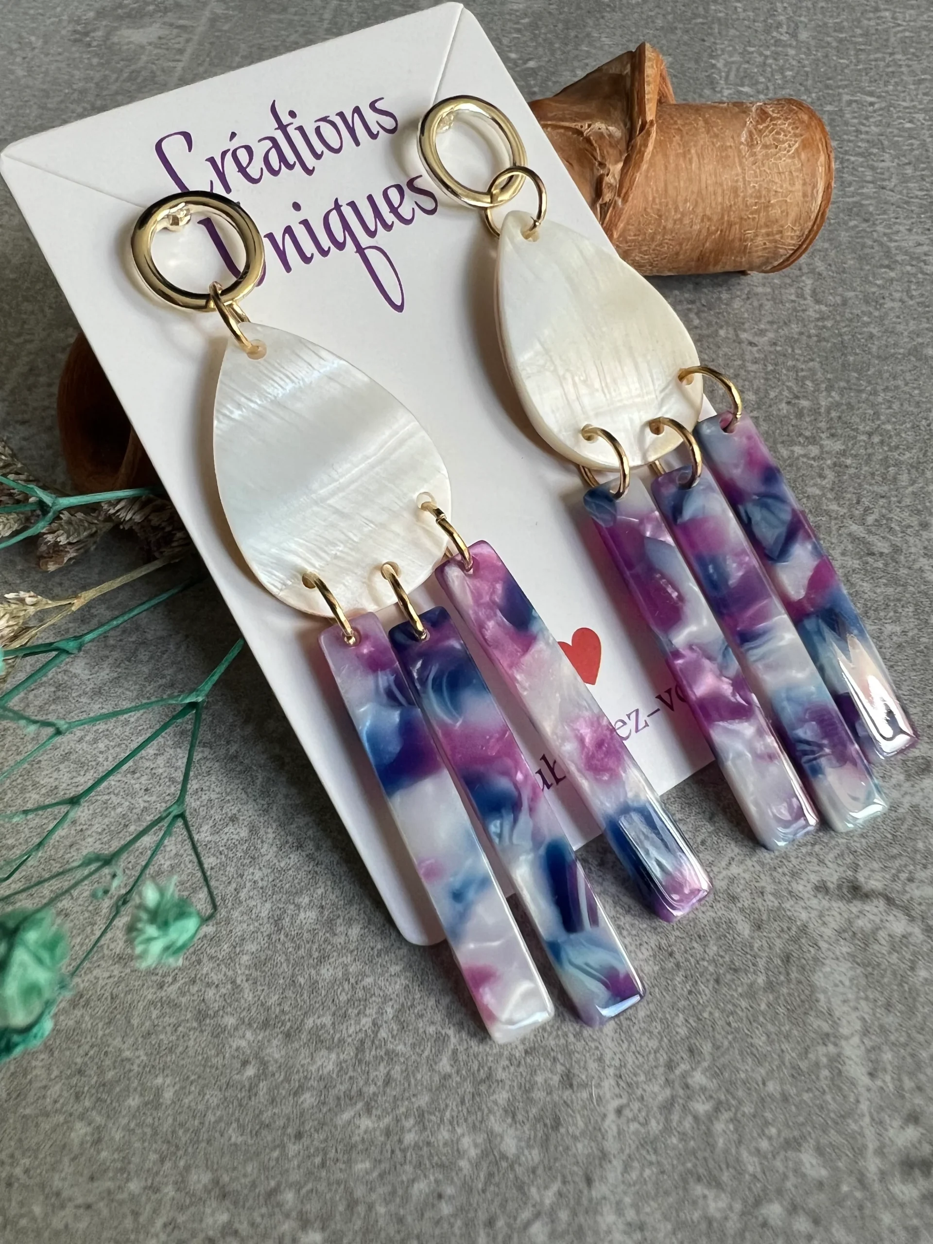 Boucles d’oreilles JILIANNE Édition limitée - Créations Uniques – Image 7