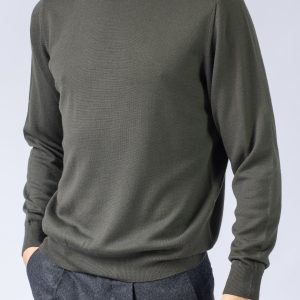 PULL ROULÉ VERT - Made in Italy