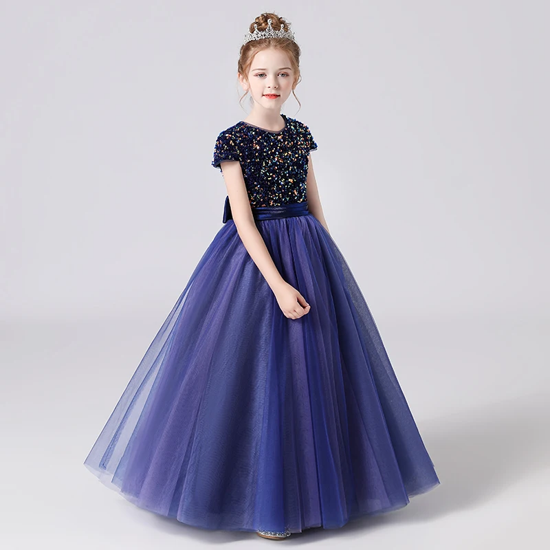 Robe longue élégante fille pour cérémonie – Demoiselle d’honneur mariage – Image 9