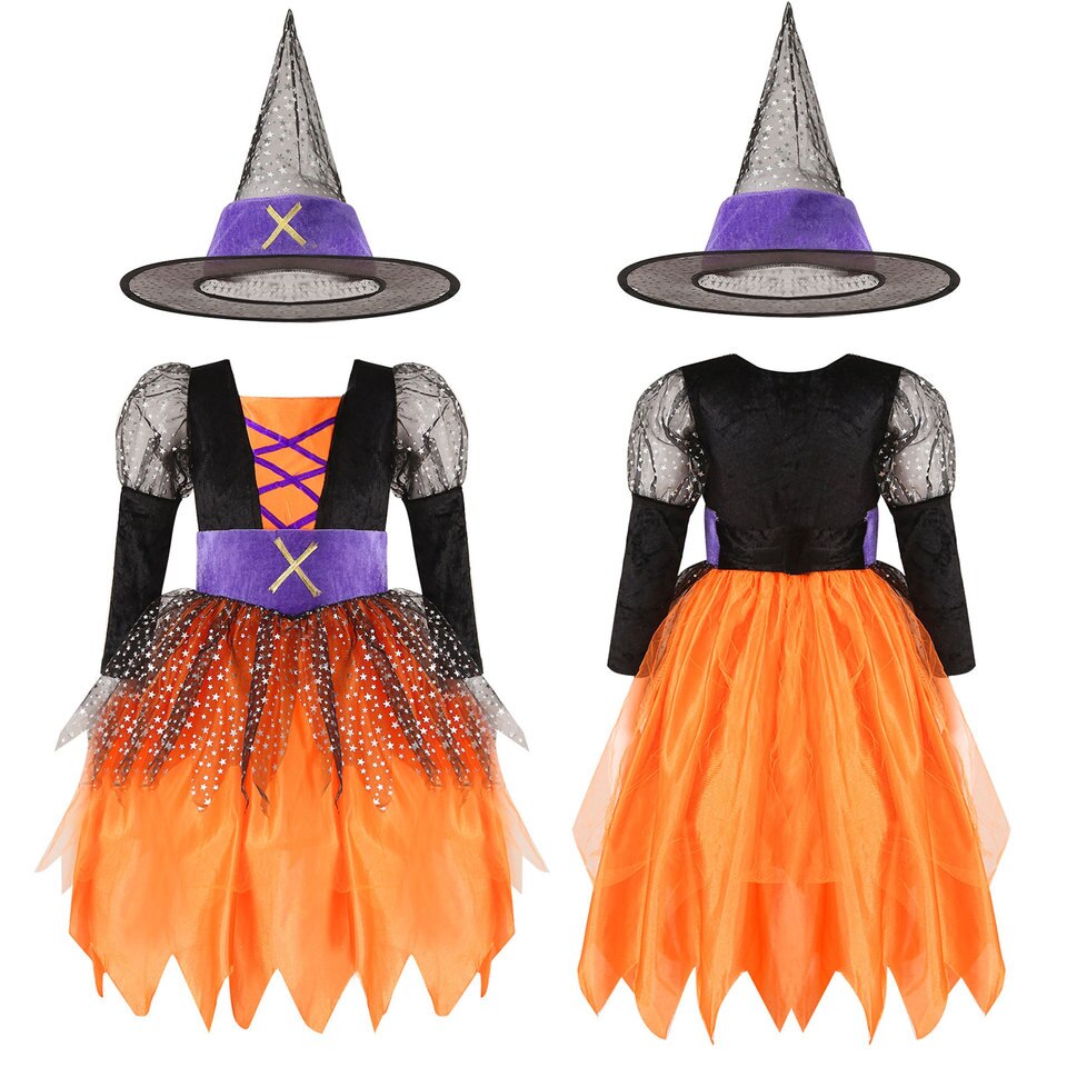 Déguisement sorcière pour enfant fille pour Halloween