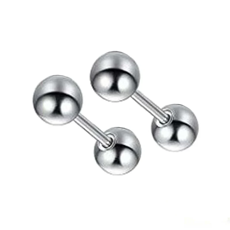 1 pair Medical Stainless steel Crystal Zircon Ear Studs Earrings For Women/Men 4 Prong Tragus Cartilage Piercing Jewelry – Image 7