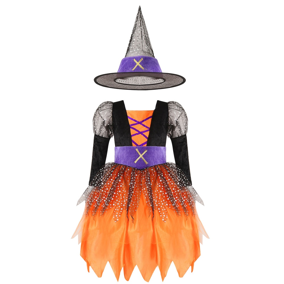Déguisement sorcière pour enfant fille pour Halloween – Image 2