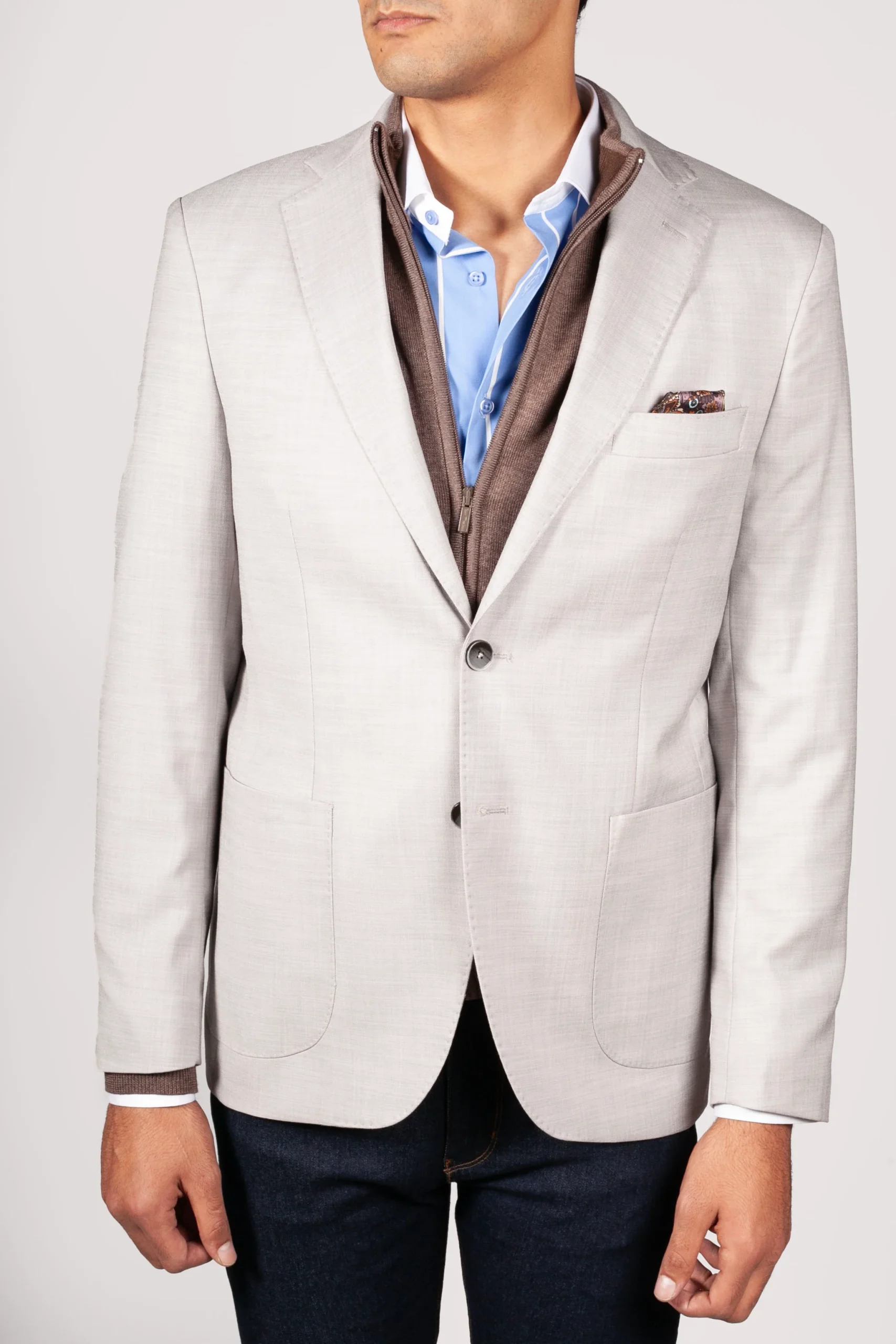 VESTE VINTAGE GRIS CLAIR - R97 – Image 3