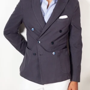 VESTE VINTAGE CROISE BLEU - R37