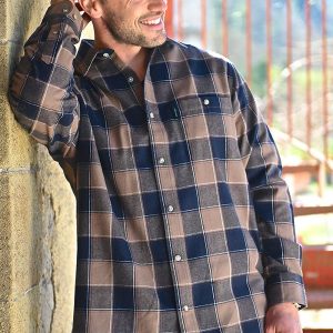 Chemise à carreaux – Beige