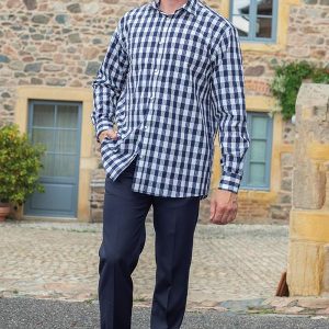 Chemise boutons à pressions – Bleu – PREL