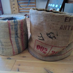 Panier ‘Gaston’ en feutre et sac de café recyclé