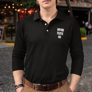 Polo Manche Longues Personnalisé avec Motif