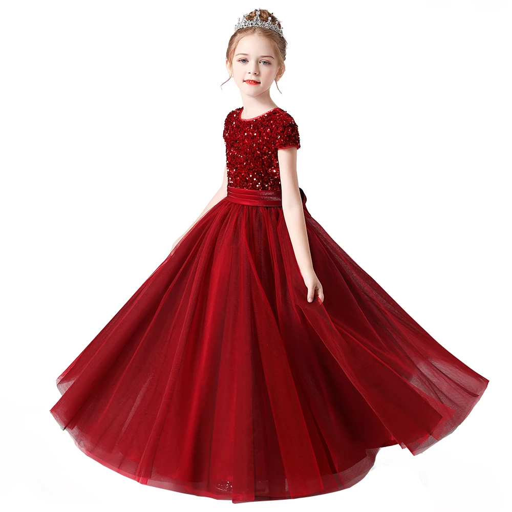 Robe longue élégante fille pour cérémonie – Demoiselle d’honneur mariage – Image 4