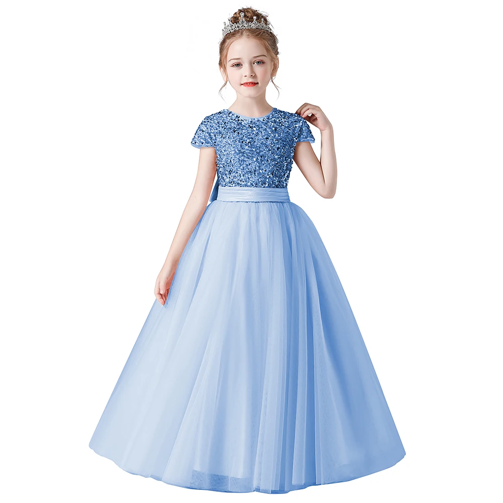 Robe longue élégante fille pour cérémonie – Demoiselle d’honneur mariage – Image 6