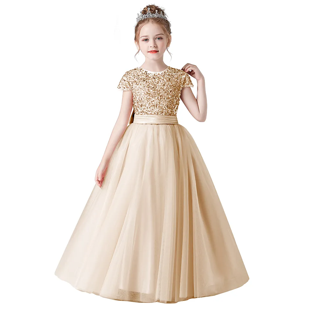 Robe longue élégante fille pour cérémonie – Demoiselle d’honneur mariage – Image 5