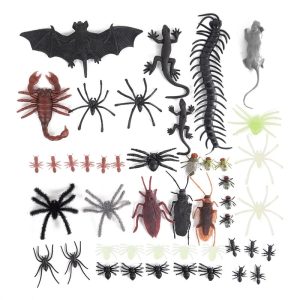 Lot d’Insectes, Araignées en plastique – Prank, Déco Halloween