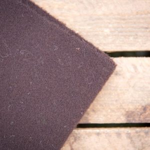 Tissu marron très foncé gratté 100% laine