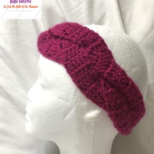 Bandana au crochet la tresse à trois brins