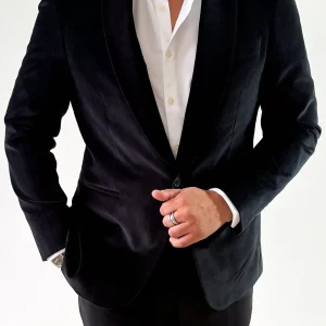 VESTE VELOURS NOIR - PHOENIX