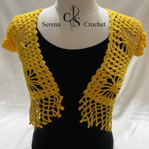 Boléro demi manches d’été au crochet