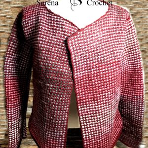 Cardigan femme multicolore au crochet