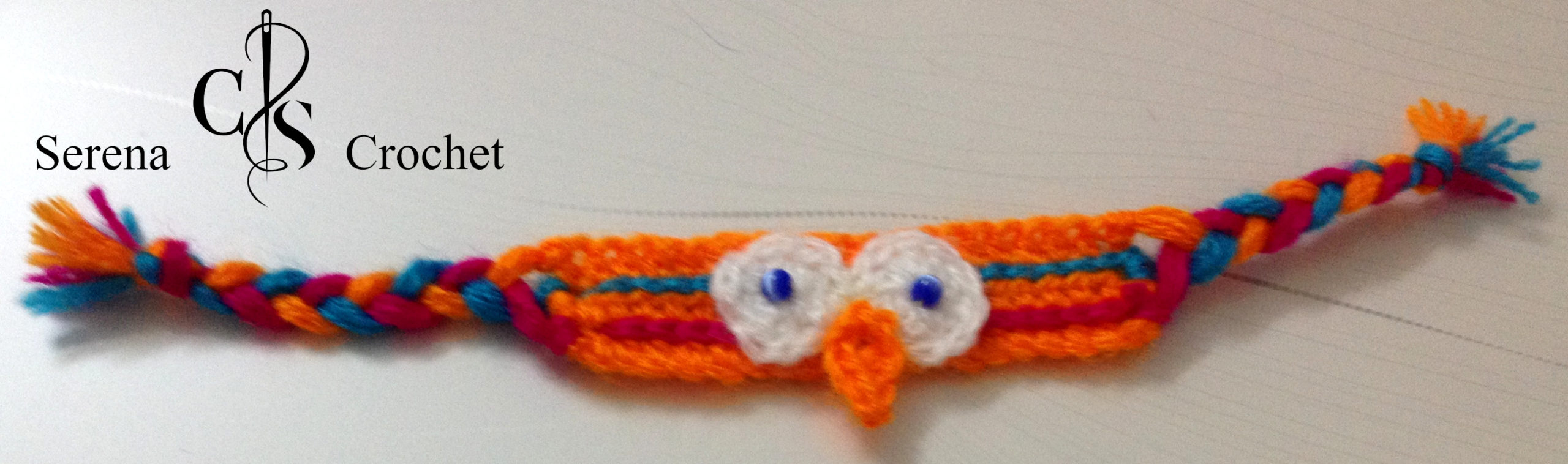 Bracelet le petit Hiboux orange au crochet – Image 3
