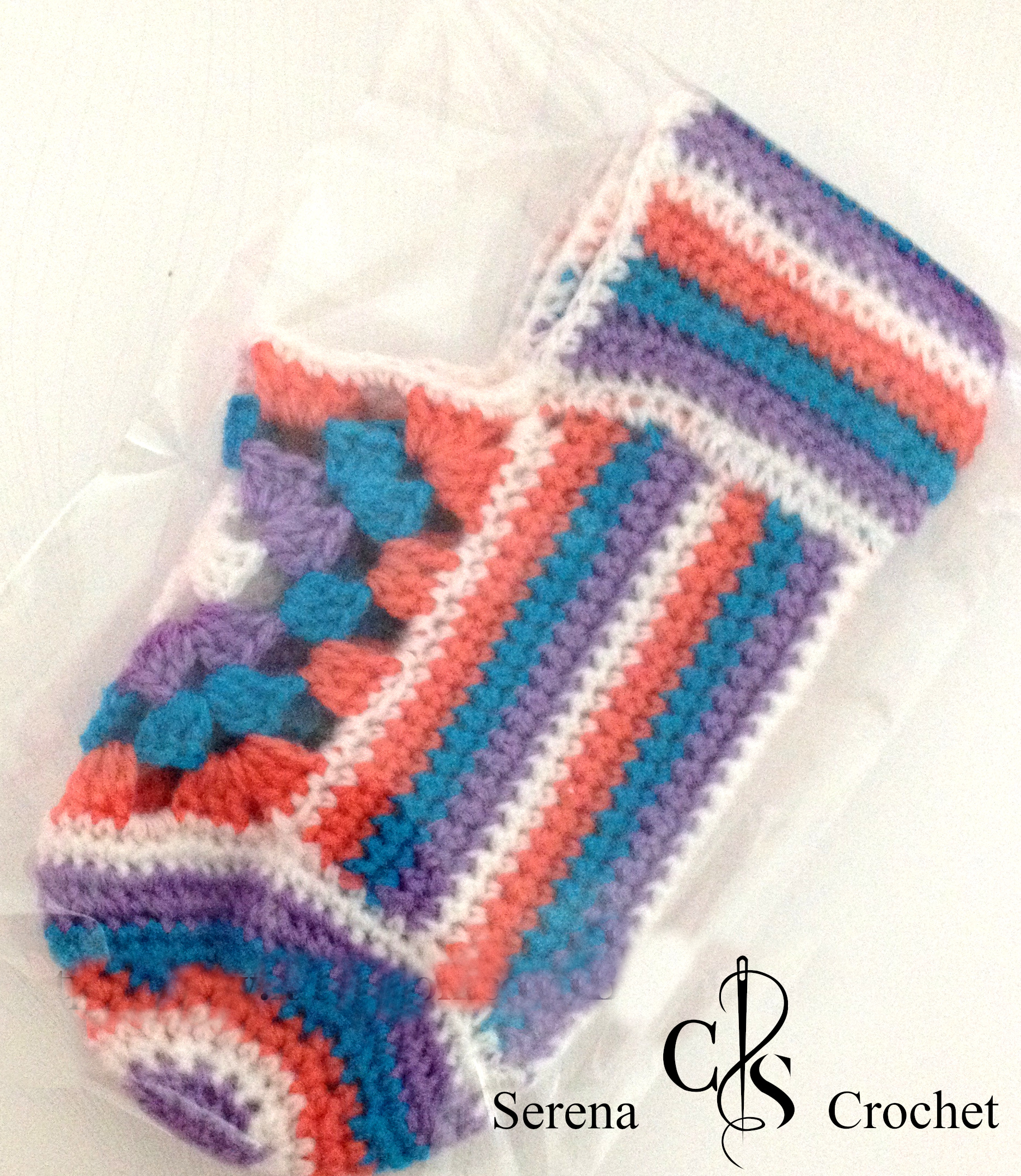 Chaussettes dame de quatre couleurs au crochet – Image 4