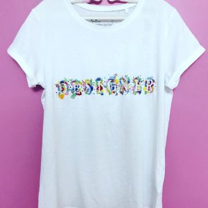 T-shirt « DESIGNER » brodé fait main personnalisable