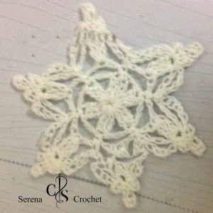 6 flocons de neige au crochet ornements d’arbre de noël