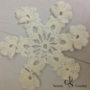 Flocons de neige au crochet pour le sapin de Noël lot de 6