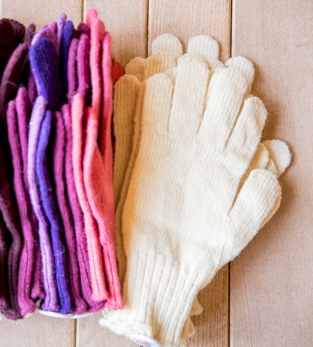 Gants en laine – écru naturel – Image 2