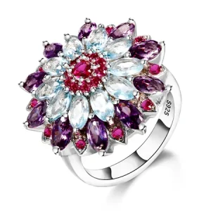 Grosse Bague Argent Femme Originale