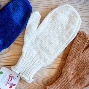 Moufles en laine – écru naturel