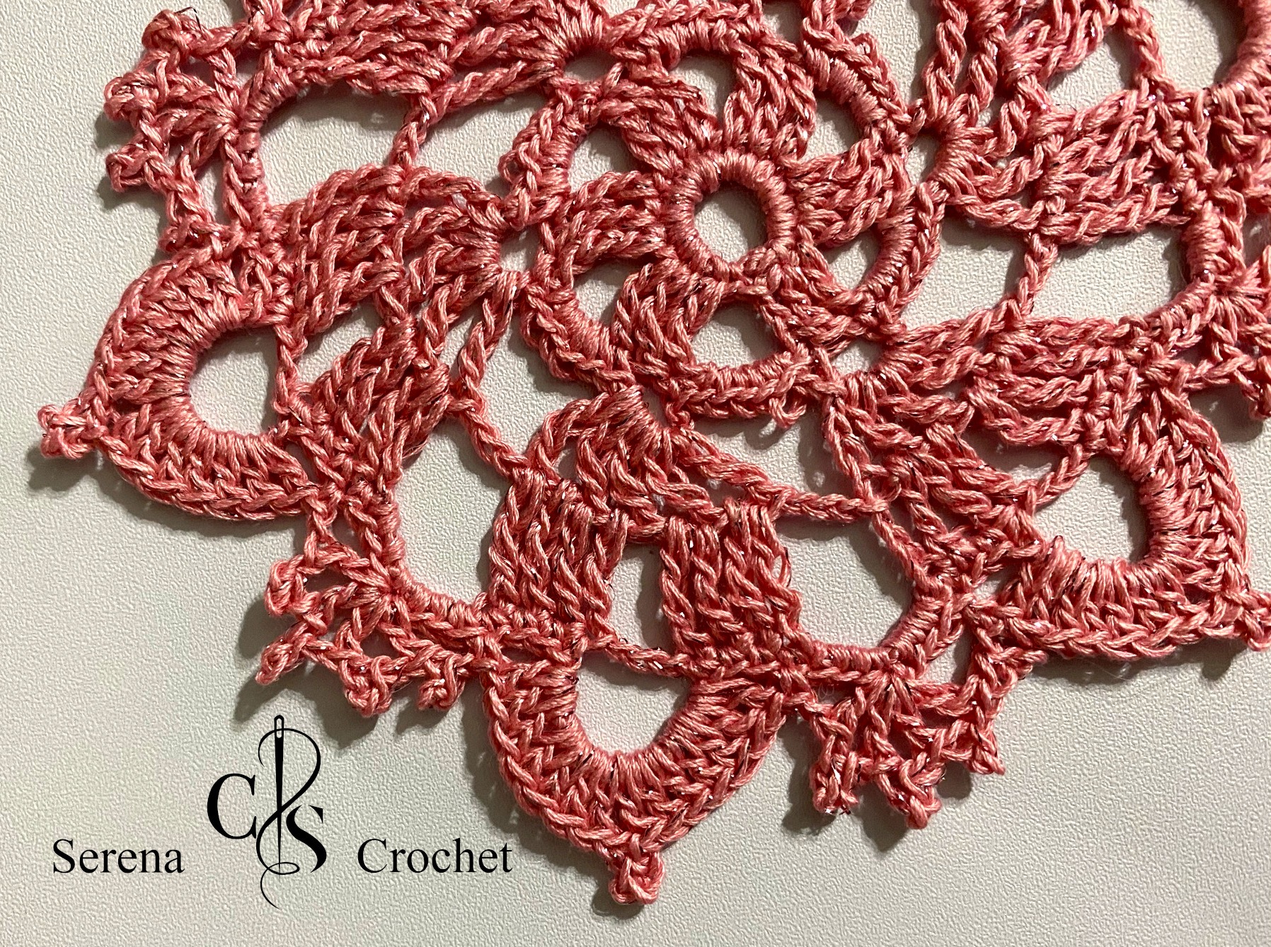 Lot de 6 sous tasses fleurs au crochet – Image 4