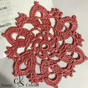 Lot de 6 sous tasses fleurs au crochet